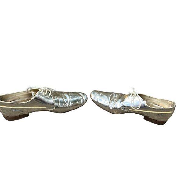 LOUIS VUITTON Men’s Gold Lace Up Derby Shoe Size 9 - Picture 5 of 10